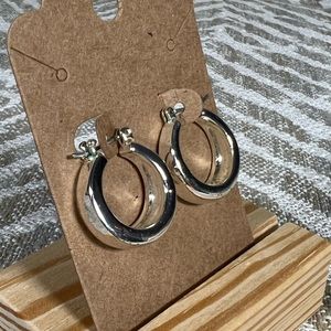 Silver Non-tarnishing Hoops